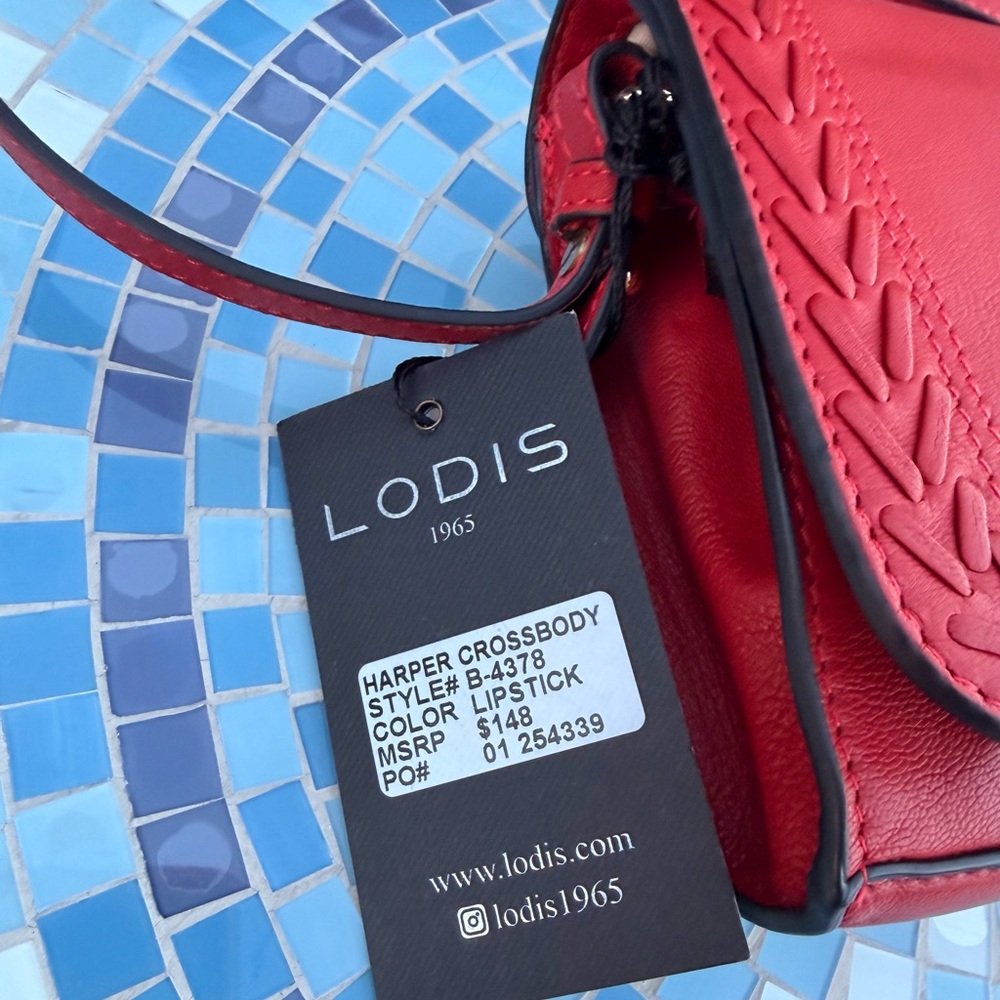 Lodis Harper crossbody leather clutch wristlet - Picture 3 of 8